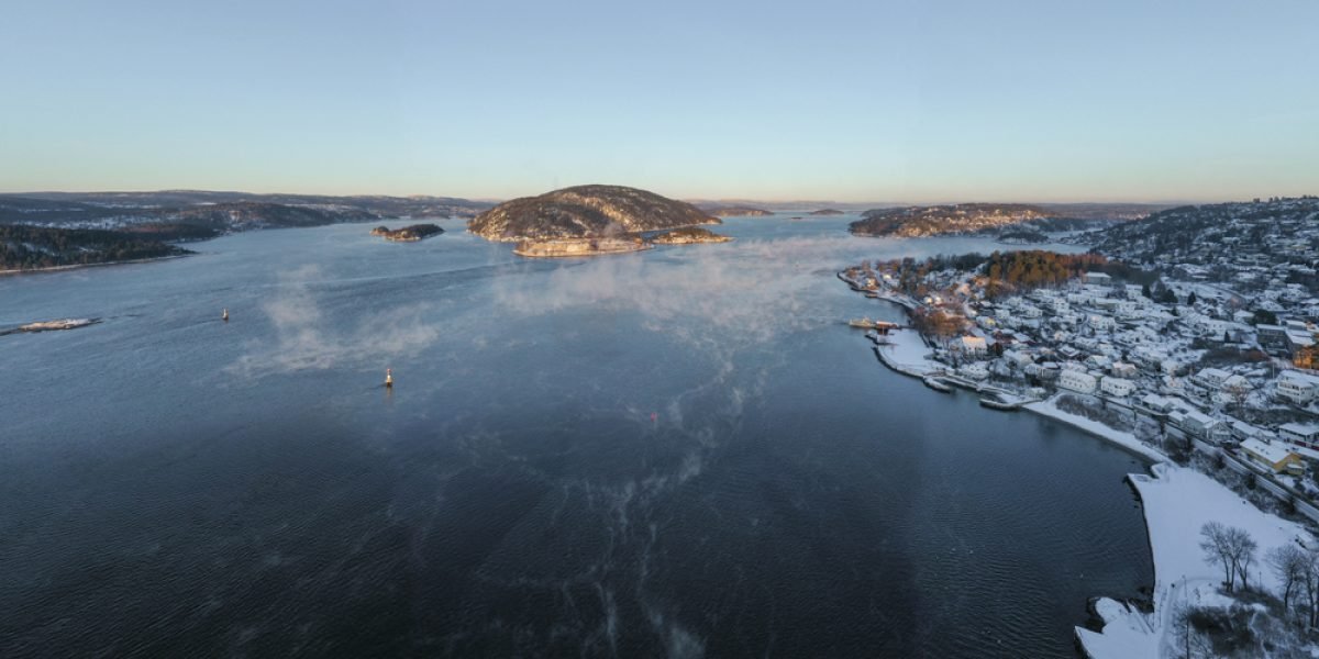 Dronephotograpy,Of,Oscarsborg,Norway,Drøbak,Oslofjorden