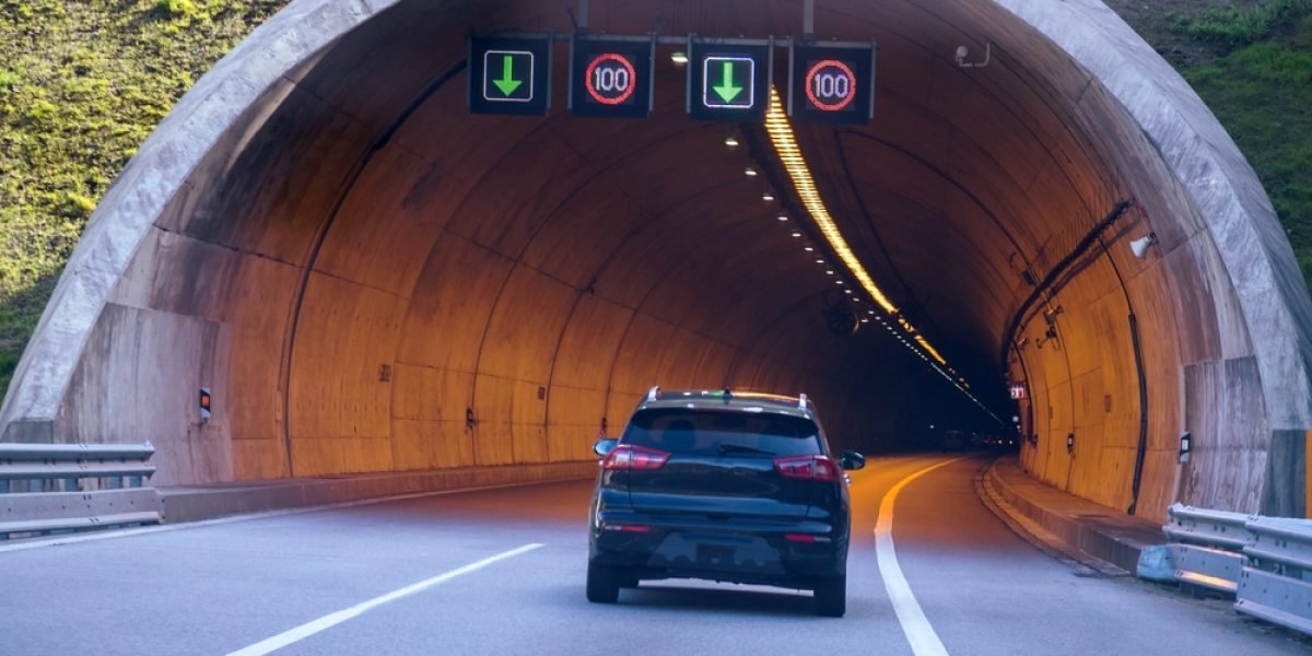 Tunnel,Entrance.,Tunel,Do,Marão,Is,A,Road,Tunnel,Located